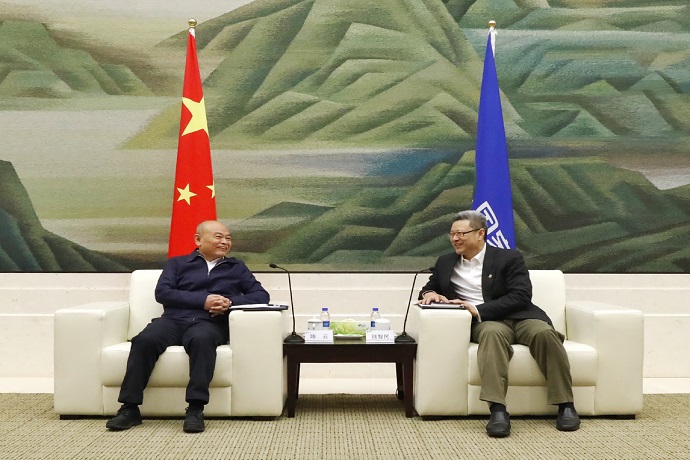 錢(qián)智民會(huì)見(jiàn)中國(guó)中鐵董事長(zhǎng)、黨委書(shū)記陳云