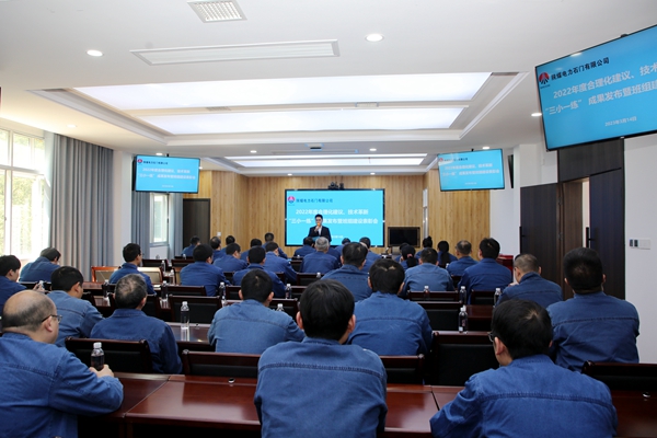 陜煤石電公司召開2022年合理化建議、技術(shù)成果發(fā)布會(huì)暨班組建設(shè)表彰會(huì)