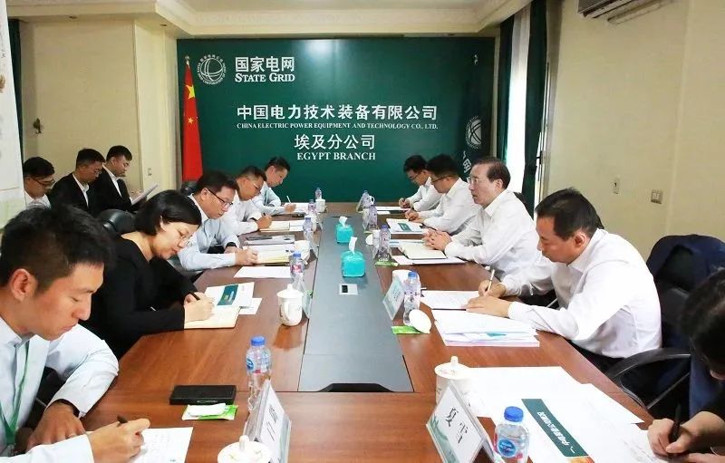 辛保安調研國網駐非辦、中電裝備埃及分公司
