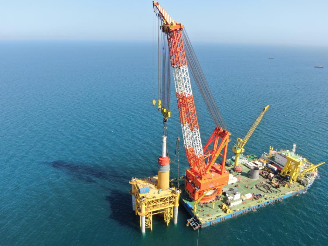 海南省首根海上風(fēng)電樁基下海，這個示范項目正式開工！