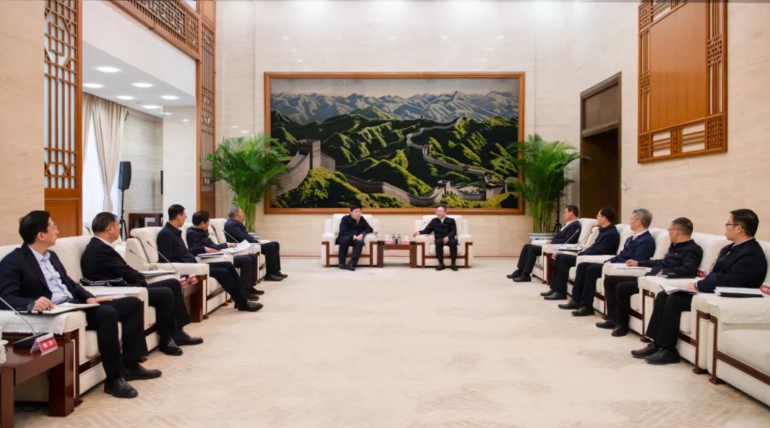 大唐集團(tuán)董事長(zhǎng)、黨組書鄒磊與國(guó)家電網(wǎng)董事長(zhǎng)、黨組書記張智剛會(huì)談
